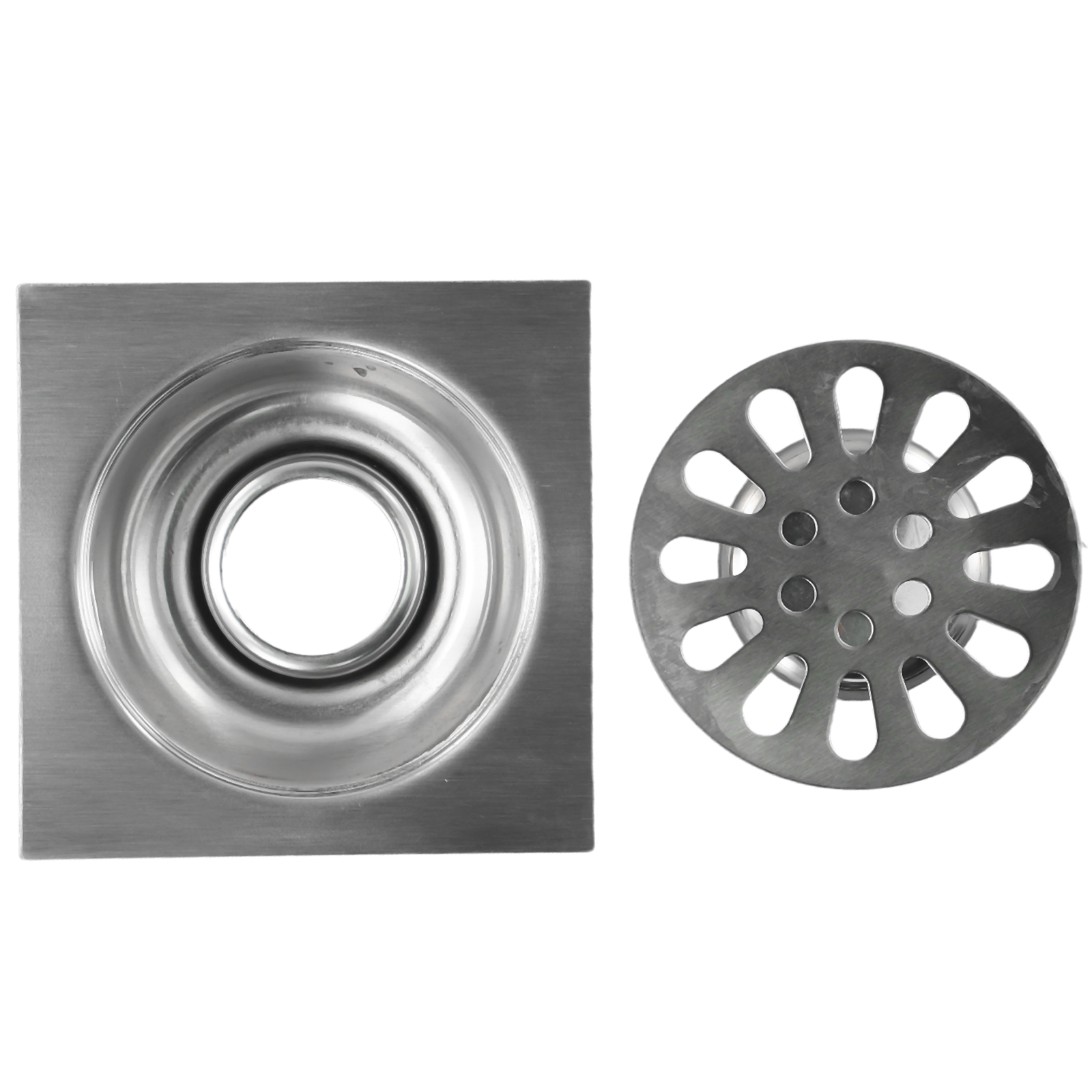 Firkantet dusjsluk gulvsluk enkel installasjon rutemønster perfekt størrelse avtakbart deksel enkel rengjøringe baderom