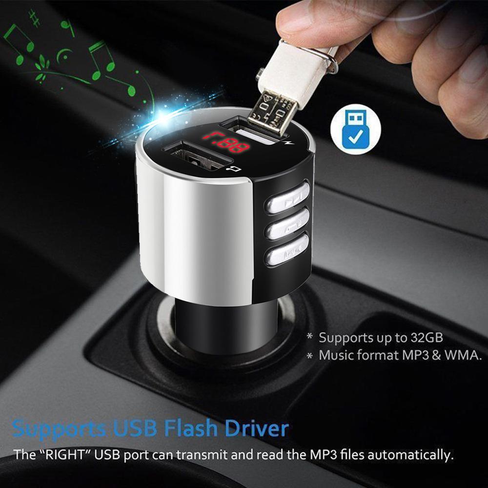 Bluetooth voiture USB chargeur FM émetteur sans fil Radio adaptateur lecteur MP3 3.4A voiture accessoires mains libres #525