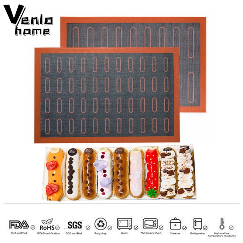 Non Stick Silicone Baking Mat Multi-size Baking Oven Sheet Liner Baking Pastry Tool Rolling Dough Mat Large Size For Cake Macaro