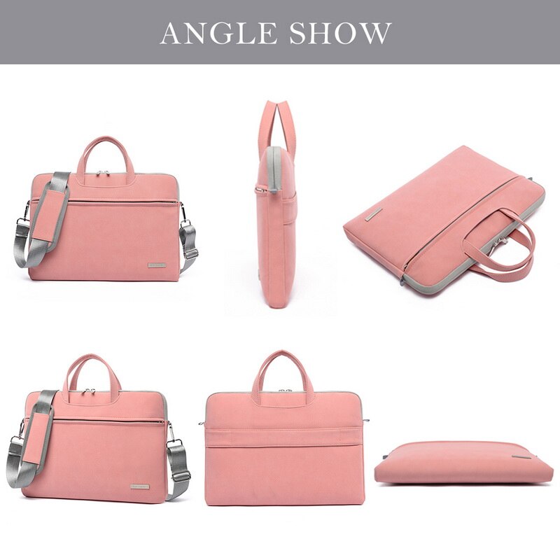 Litthing PU Leder frauen Laptop Tasche Notebook-tasche Aktentasche für Macbook Air 13,3 14 15,6 zoll Handtaschen schulter Tasche