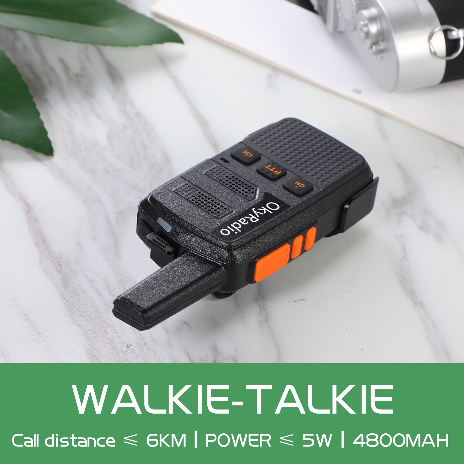 Work Walkie-talkie 6km Call 4800mAh Battery 5w Power OkyRadio Portable Waterproof Walkie-talkie Strong Anti