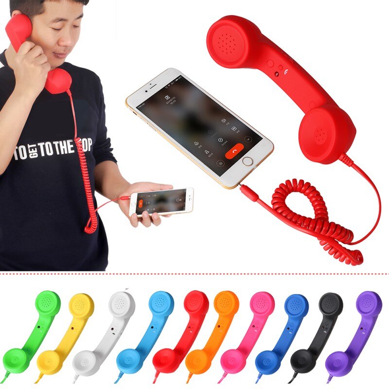 Mobile Phone Telephone Receivers Handset Earphone Retro Telephones Receiver Comfort Telephone Handset Cute Mini Mic Speaker