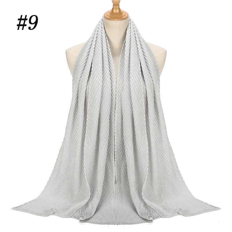 Luksusmerke glitter muslimsk islamsk sjal instant hodeskjerf vanlig omslag foulard dubai hijab femme musulman skjerf turban for kvinner: 9