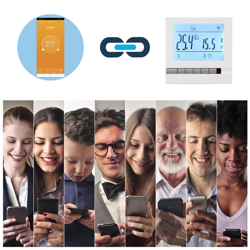 WiFi Smart Temperature Controller Smart LCD Programmable Thermostat Controller