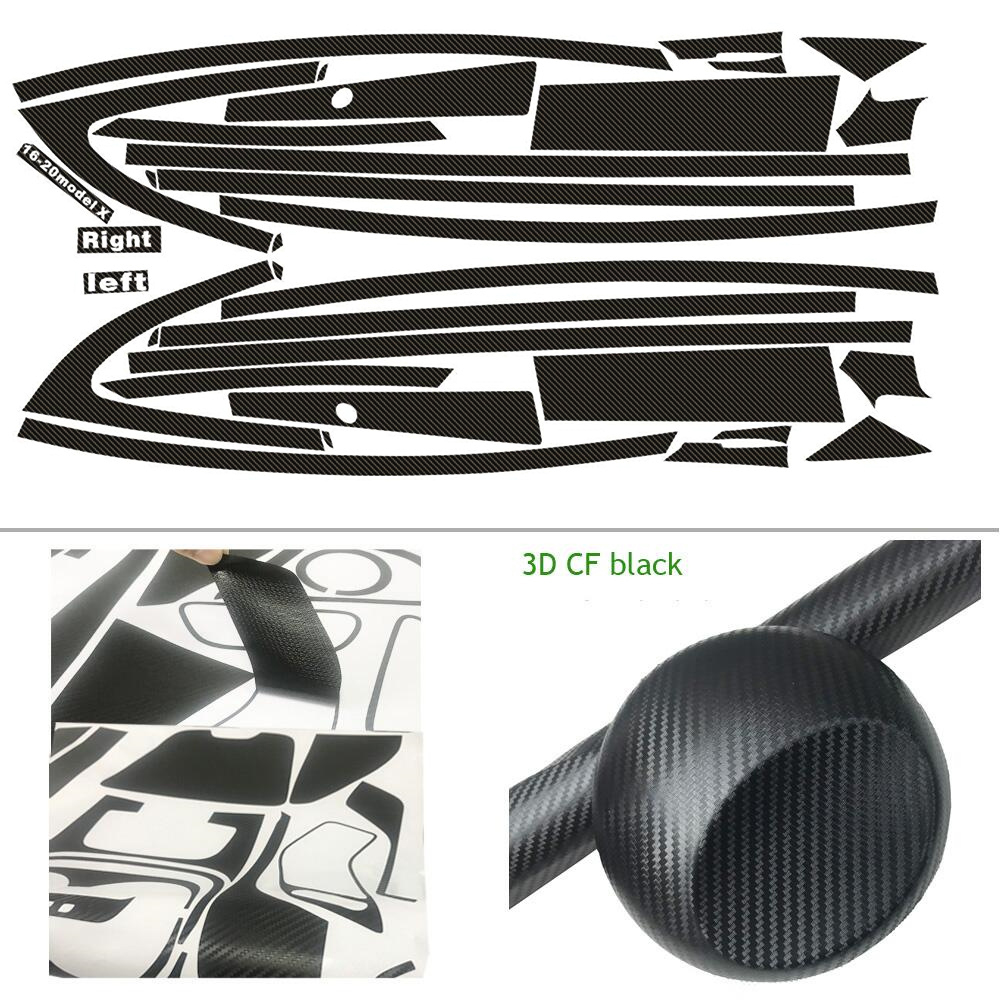 Pour Tesla modèle X SUV fenêtre Chrome supprimer occultant ABC piliers autocollants noirs brillants: Marron