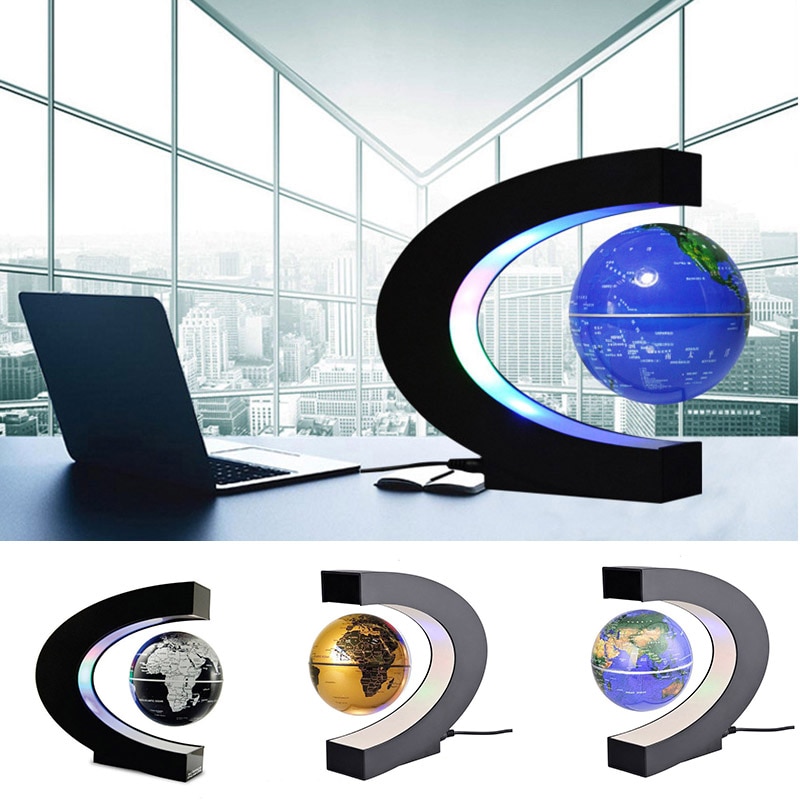 Magnetic Levitation Floating Globe Novelty Decoration Education Supply World Map Home Office Decor Kids