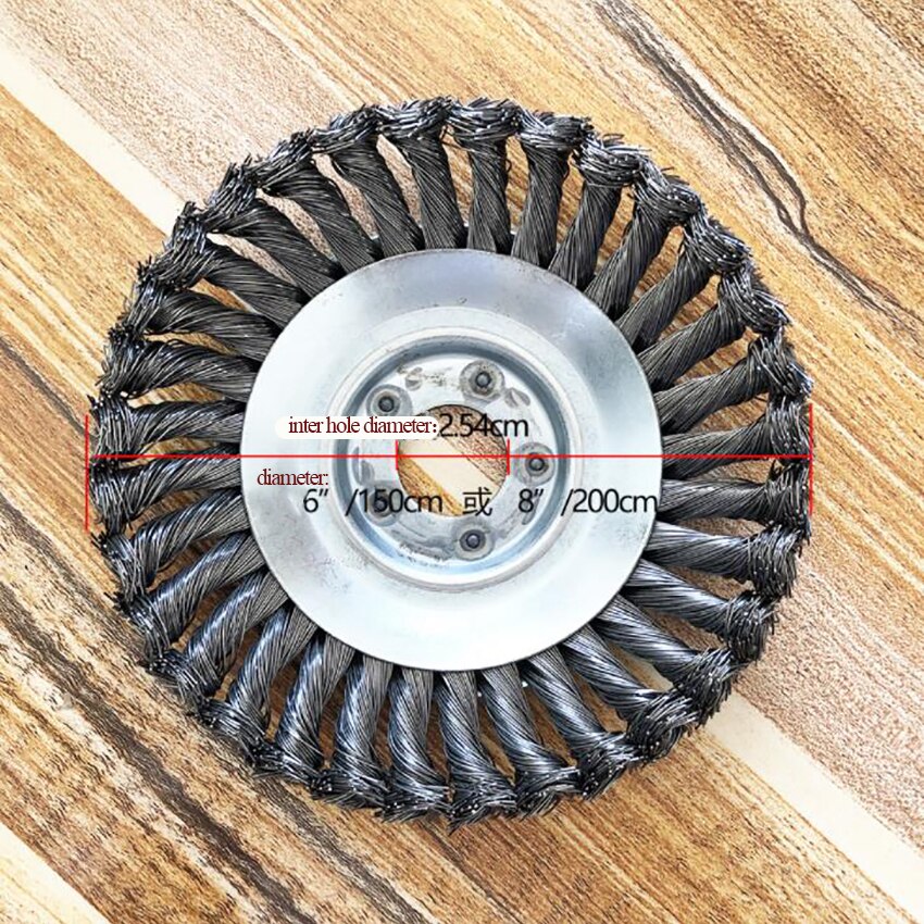 Brosse à tête torsadée coupe gazon, tondeuse à gazon à disque, roue en acier, outils de jardin pour remplacer la tête d'une tondeuse à gazon