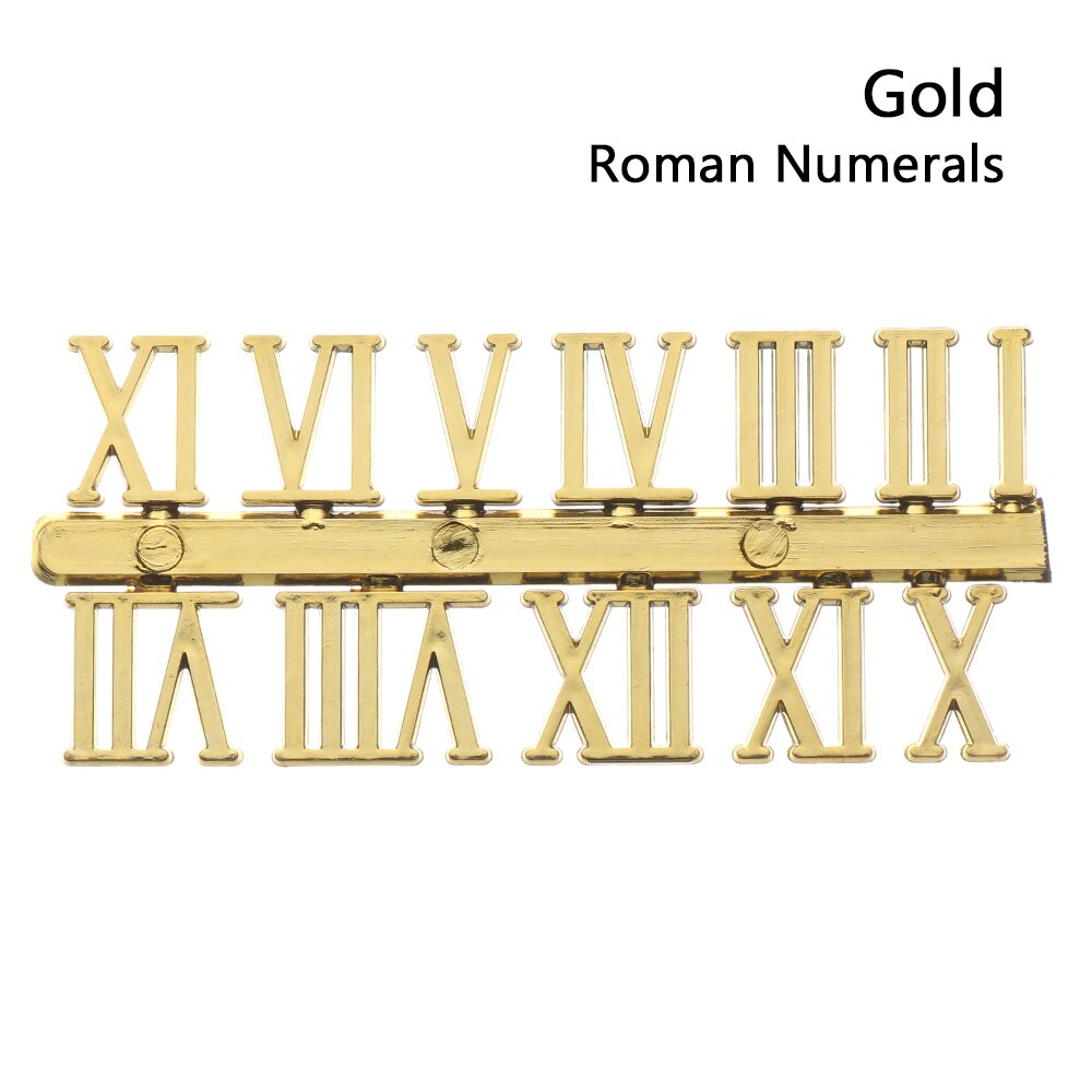1SET BRICOLAGE Remplacement Numérique Gadget BRICOLAGE Réparation Restaurer les Anciennes Quartz Horloge Pièces Nombre Arabe Cloche Accessoires Chiffres: gold roman numeral