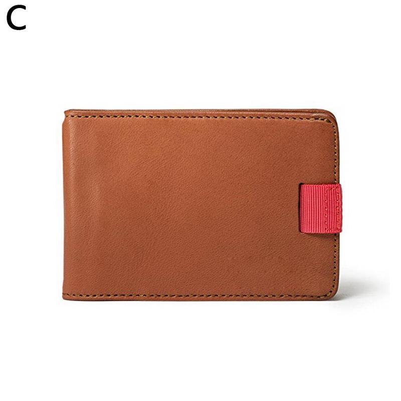Usd Clip Leather Pull Wallet Usd Clip Card Holder Pull-out Elastic Band Card Bag Pu Leather Female Mini Wallet With Card Holder: C