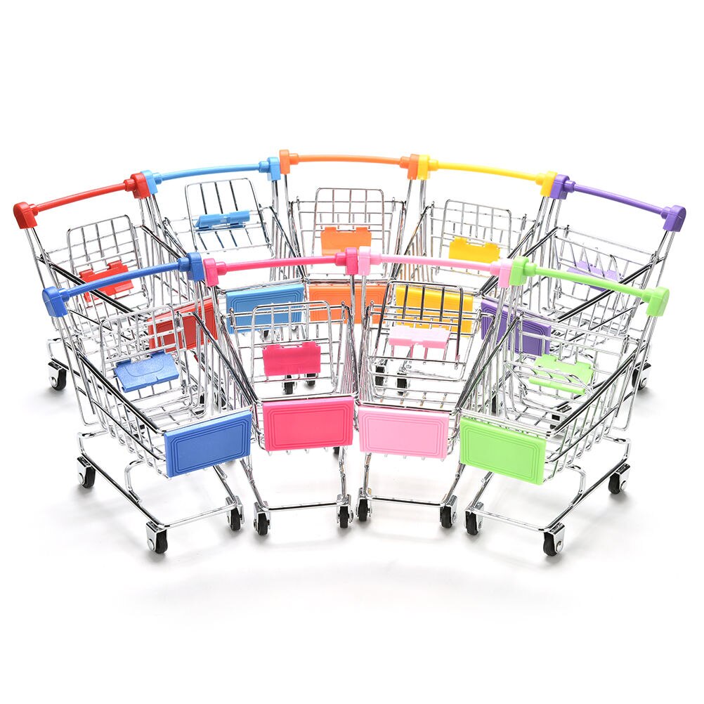 1pc Neue Bunte Lustige Mini Supermarkt Warenkorb Wagen Haustier Vogel Papagei Hamster Spielzeug Lagerung Telefon Halfter Baby Spielzeug