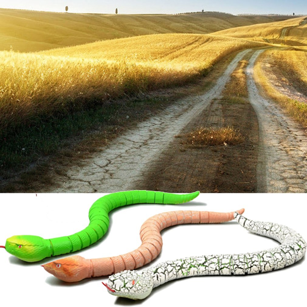 Fjernbetjening slange klapperslange dyr trick skræmmende ondskabs legetøj genopladelig sjov joke