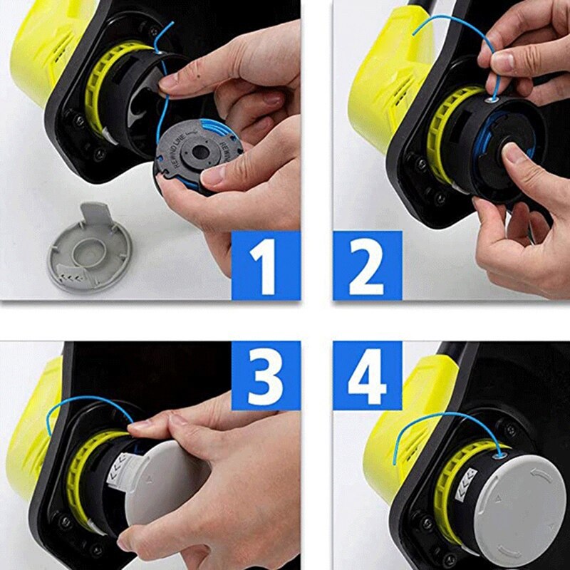 Line String Trimmer Autofeed Replacement Spool For Ryobi One+ AC14RL3A 18V 24V 40V Cordless Trimmers(8Spool,1Cap)