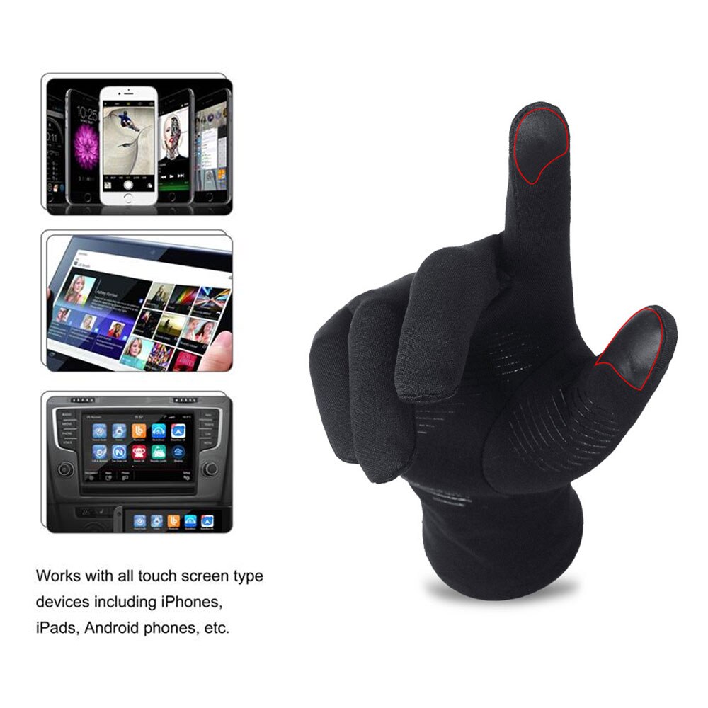 L.Mirror 1 Pair Winter Men & Women Touch Screen Gloves, Anti-slip Couple Lightweight Warm Winter Gloves