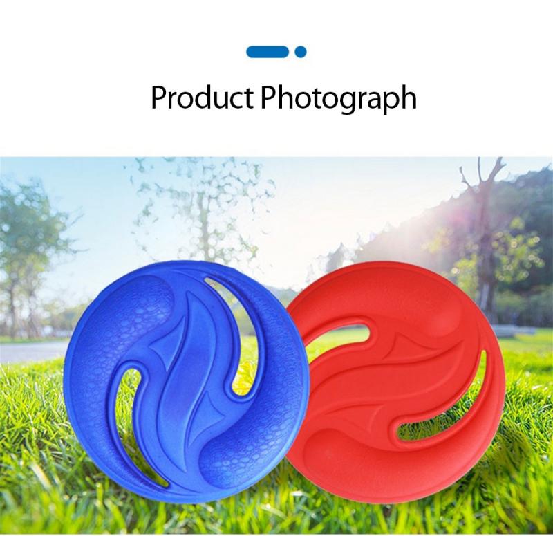 Spinning Training Disk Flying Disc Outdoor Sports Game Soft Flying Saucer Dog Toys Soft Floating Dog Catcher Interactiv