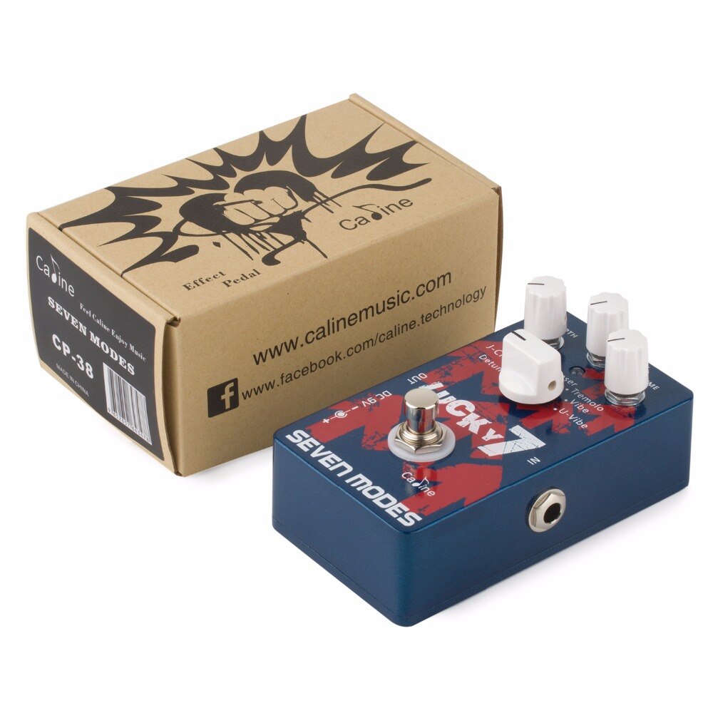 Caline cp -38 syv moduser gitarpedaler gitar heldig 7 pedal digital krets med aluminiumslegeringshus true bypass