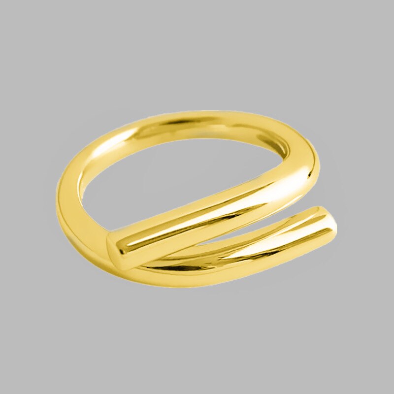 Boho Vintage couleur argent chaînes irrégulières anneaux pour les femmes amant bague saint valentin: gold