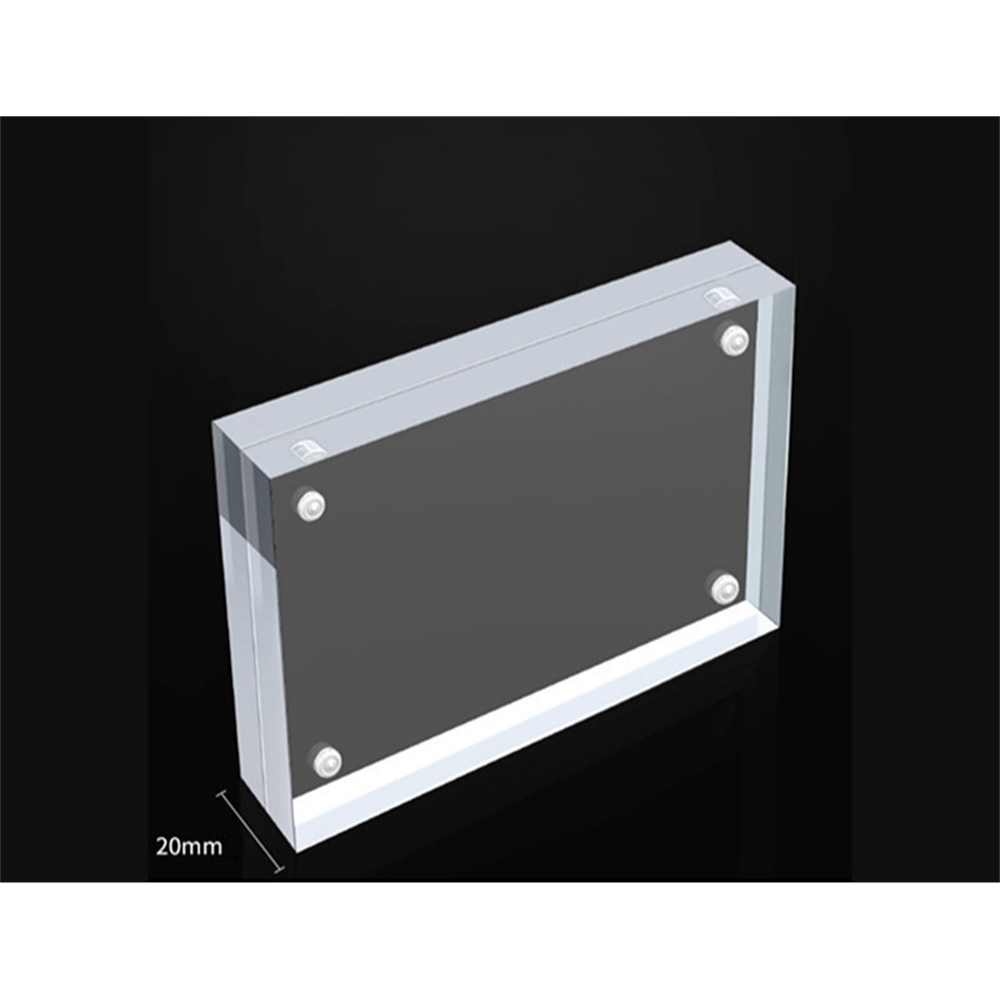 Clear Magnetic Acrylic Menu List Card Display Stand 82*55mm Photo Picture Labe Frame