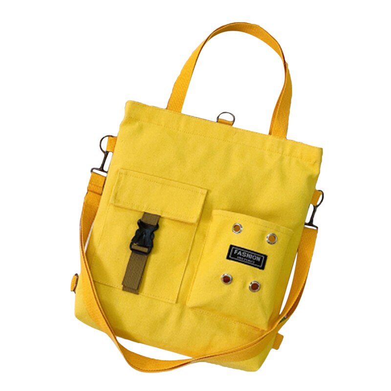 2022 Fashion Classic Simple Messenger Bag donna corea del sud Chic postino Bag Lady Student Canvas Cute Schoolbag: Yellow
