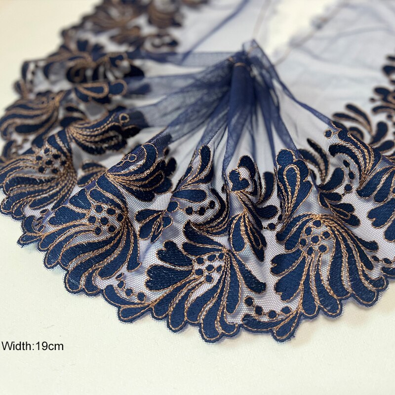 5 Yards 17-26cm Multicolor Mesh Embroidery Lace Trim Handmade DIY Needlework Sewing Doll Dress Clothing Material 150