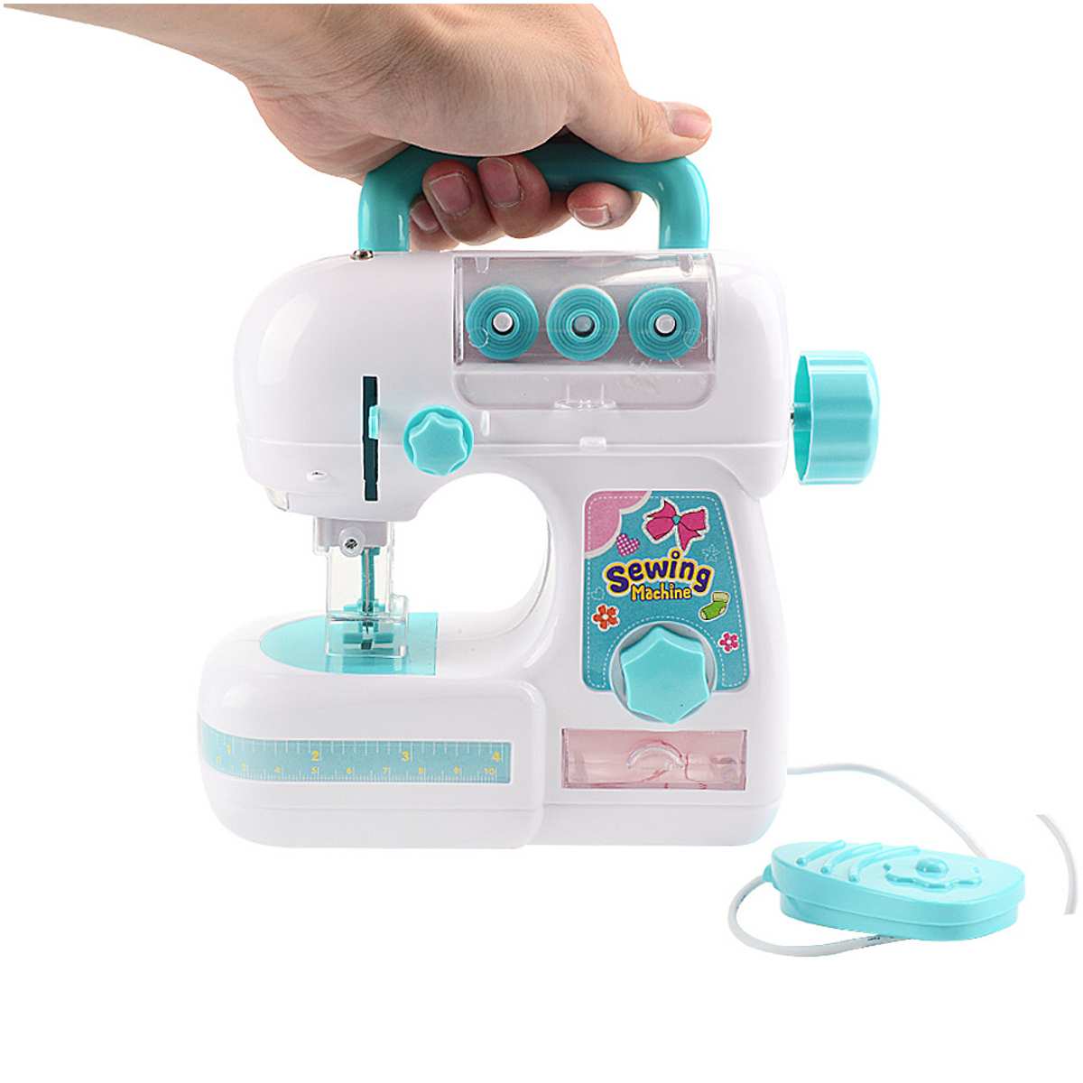 Mini Sewing Machine Household Multifunction Double Thread And Speed Free-Arm Crafting Mending Machine LED