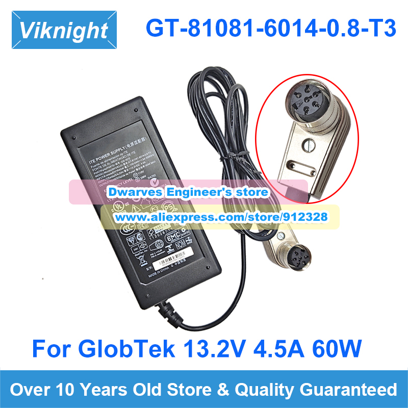 Genuine 13.2V 4.5A GlobTek GS-1672 Ac Adapter GT-81081-6014-0.8-T3 Laptop Charger GT81081601408T3 Special 6 Holes Power Supply: Default Title