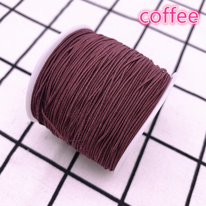 1,0mm 10 yardas/lote banda elástica redonda de alta elasticidad cordón elástico accesorios de costura Diy: Rosa