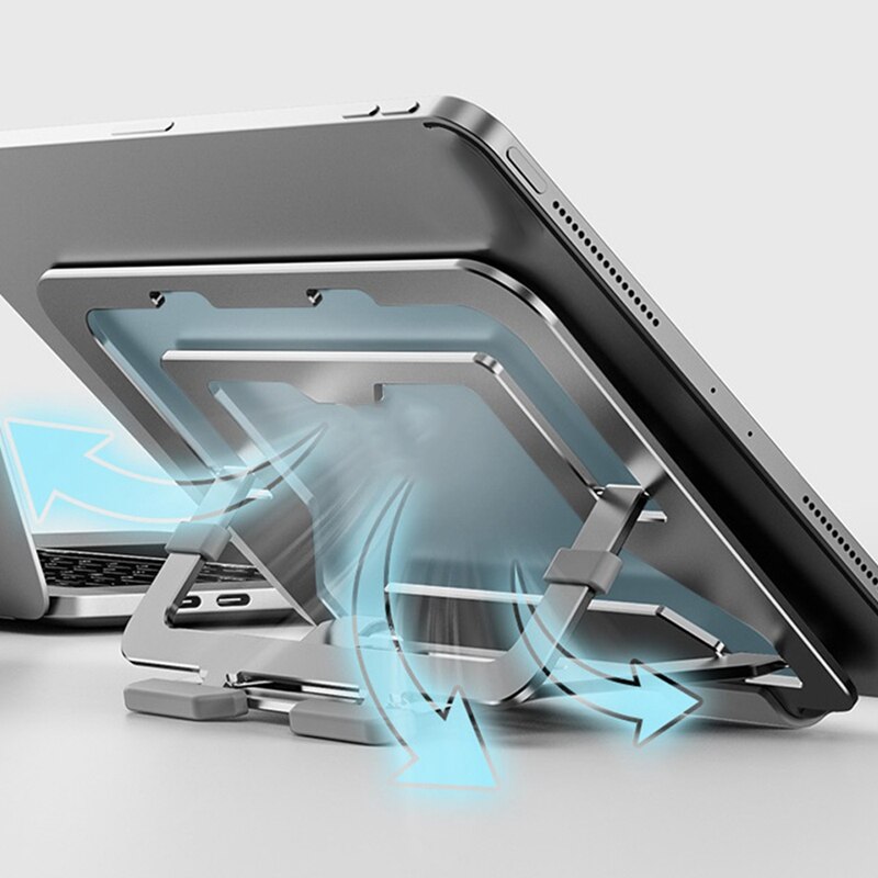 Tablet Stand Desktop Adjustable Stand Portable Holder Dock Cradle, For 4.7-13 Inch Tablets And Laptops