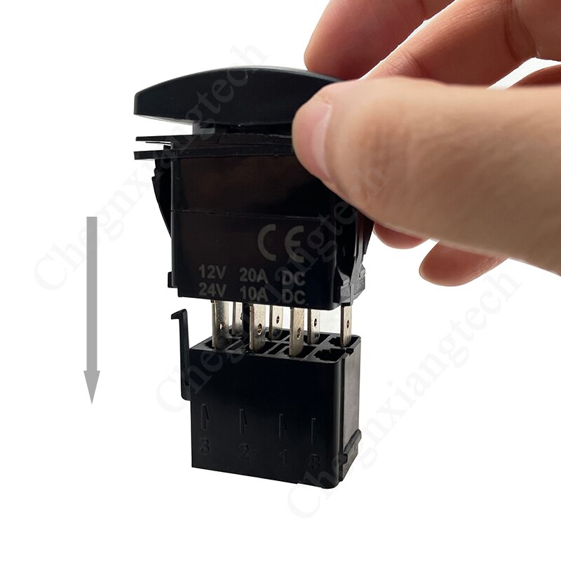 WINDSHIELD WASHER WIPER Car Boat (ON) OFF ON Rocker Switch 12V 20A DPDT Blue Led Momentary Switch Accessories for Carling NARVA