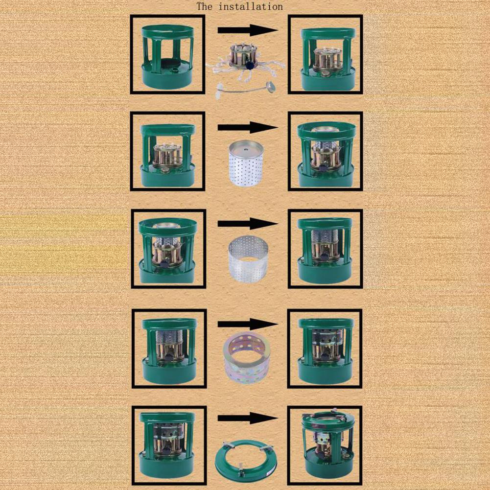Handige Draagbare Outdoor 8 Wieken Kerosine Brander Camping Kachel Kachels Voor Camping Wandelen Reizen