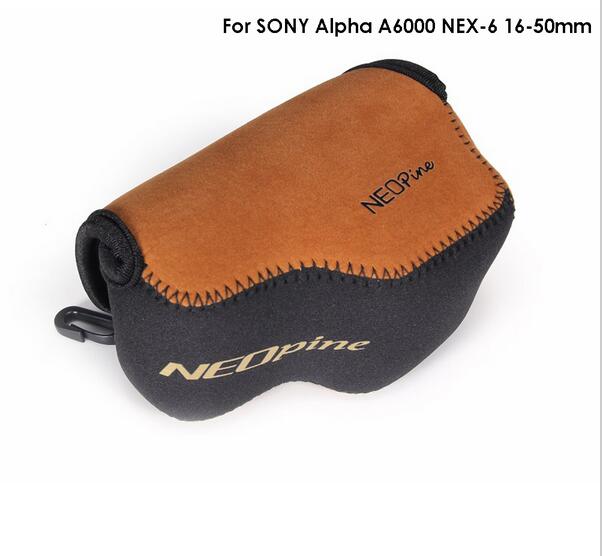 NEOPine Originele Draagbare Neopreen Zachte Waterdichte Inner Camera Tas Voor SONY Alpha A6000 NEX-6 16-50mm Camera Case cover Pouch
