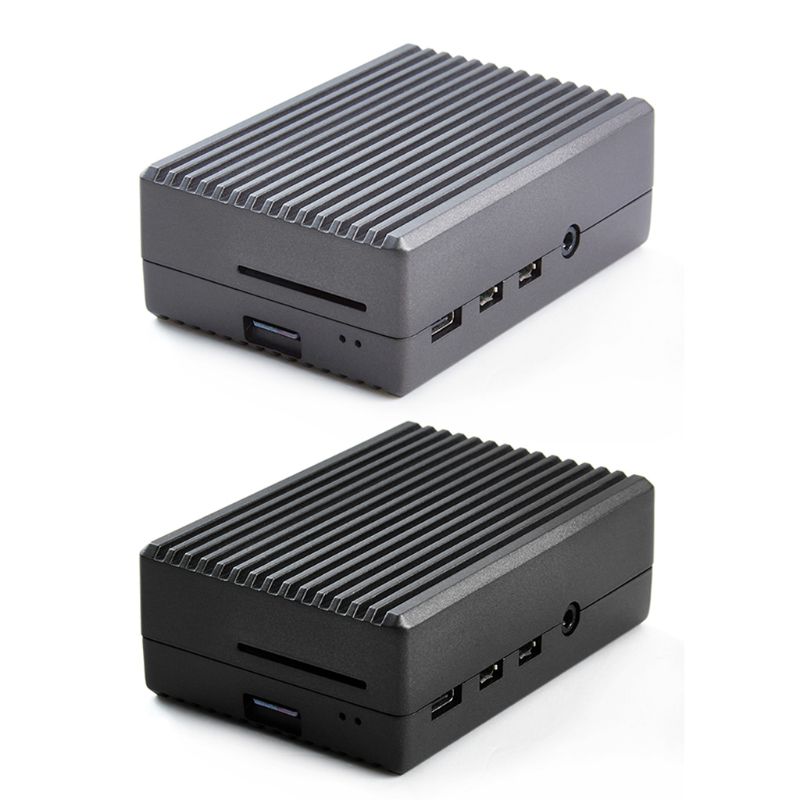 Metal Case Enclosure Aluminum Alloy Protective Shell for Raspberry Pi 4B Kit