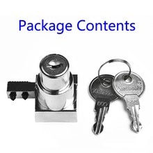Zinc Alloy Plunger Push Lock For Sliding Glass Door Showcase Lock Furniture Home Cabinet Lock With 2 Keys