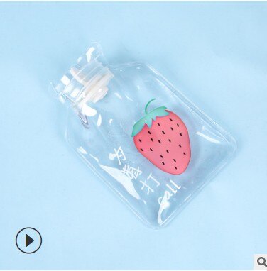 Botella de agua transparente, calentador de manos de inyección de agua portátil mini con dibujos animados, simple, para invierno: 3C