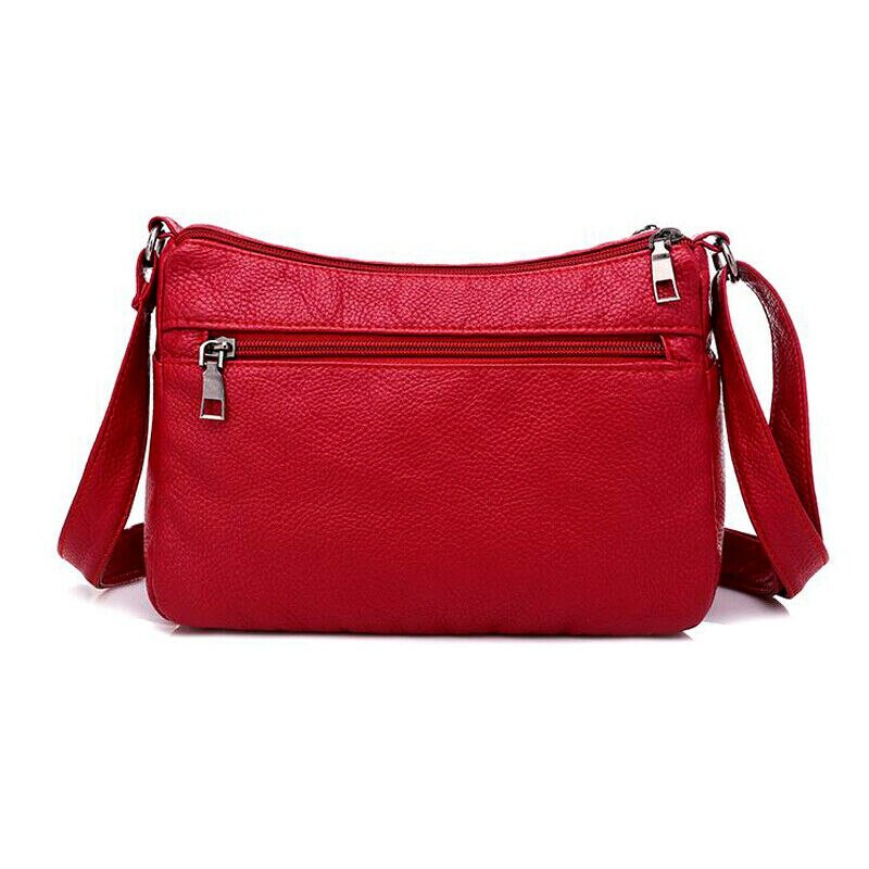 Women's Soft Leather Shoulder Bags Multi-Layer Classic Crossbody Bag Luxury Handbag and Purse