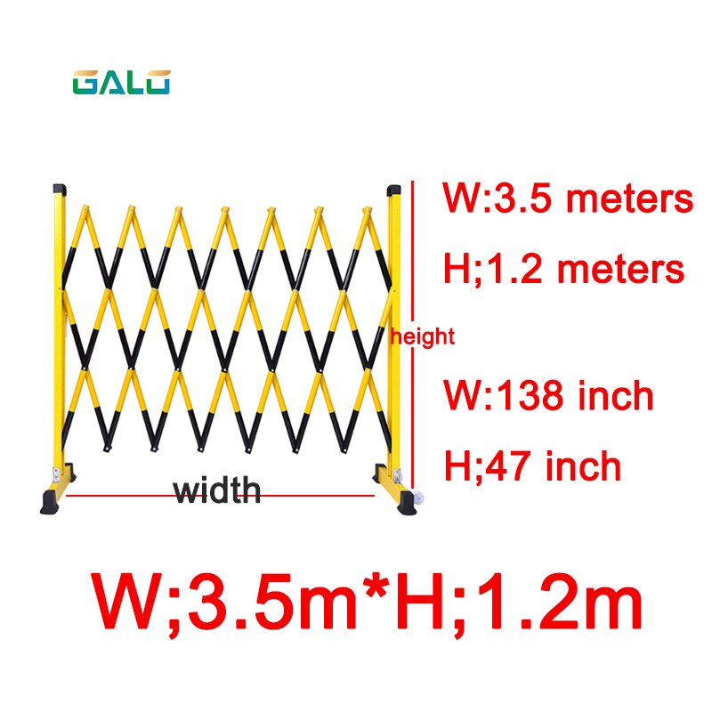 Vallas telescópicas FRP, protección de aislamiento, valla de seguridad, valla de aislamiento plegable móvil: W3.5 H1.2 meter