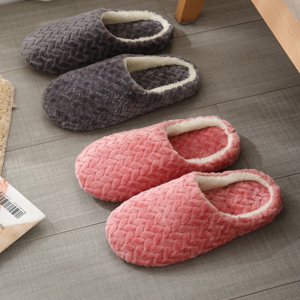 Vrouwen Warm Indoor Slippers Huis Pluche Zachte Katoen Slippers Non-Slip Vloer Thuis Slippers Dames Slides Voor Slaapkamer # t1P