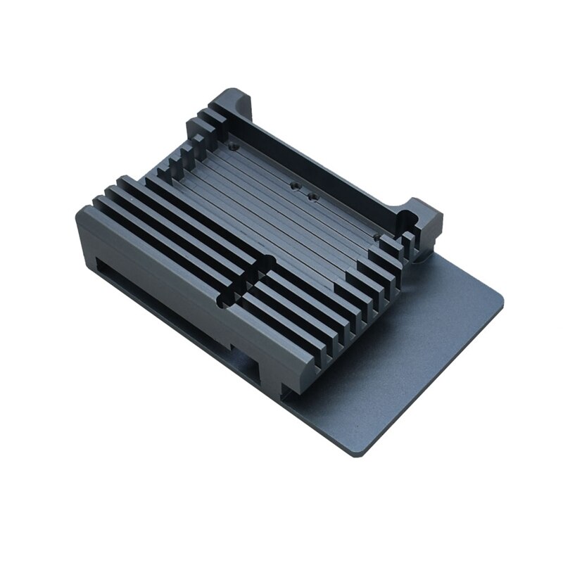 for Raspberry Pi 4 4B Aluminum Case Enclosure CNC Cover with Heatsink Cooling Dual Fan for Raspberry Pi 4 Model B(Gray)