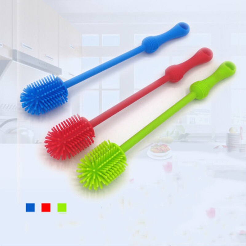 Biberons lavage biberon brosse -nés frottant Silicone nettoyage longue poignée multifonction nettoyant outil