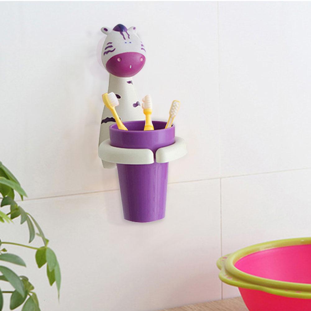 Karikatur freundlicher Bürsten Tasse Halfter Nette Ebene freundlicher freundlicher Zahnbürste einstellen Mit Zahnbürste Spülen Tasse Und Halfter