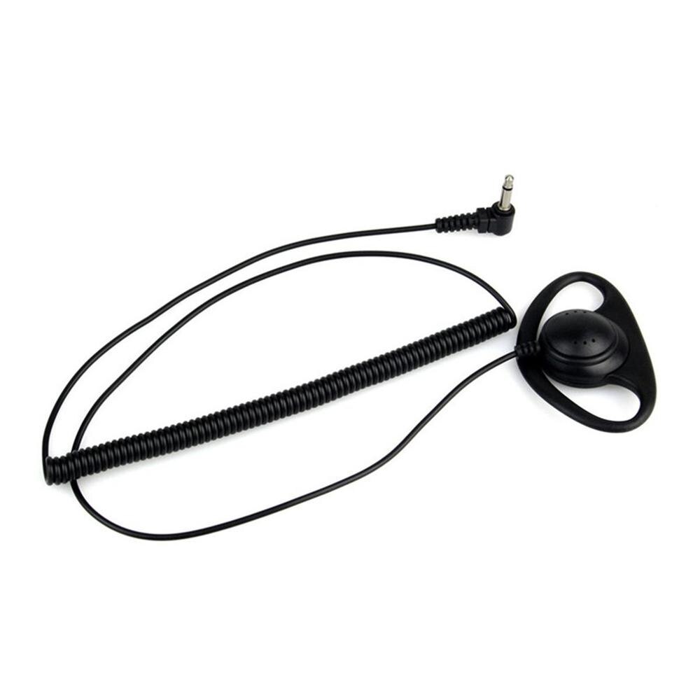 Portable courbe un pièces 3.5mm courbé Jack d-forme écoute seulement casque écouteur pour deux émetteurs-récepteurs Radio Radio Walkie
