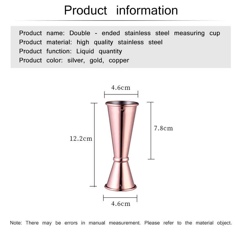 Cocktail bar jigger roestvrij staal japanse jigger dubbele spirit maatbeker voor thuis bar feest bar accessoires