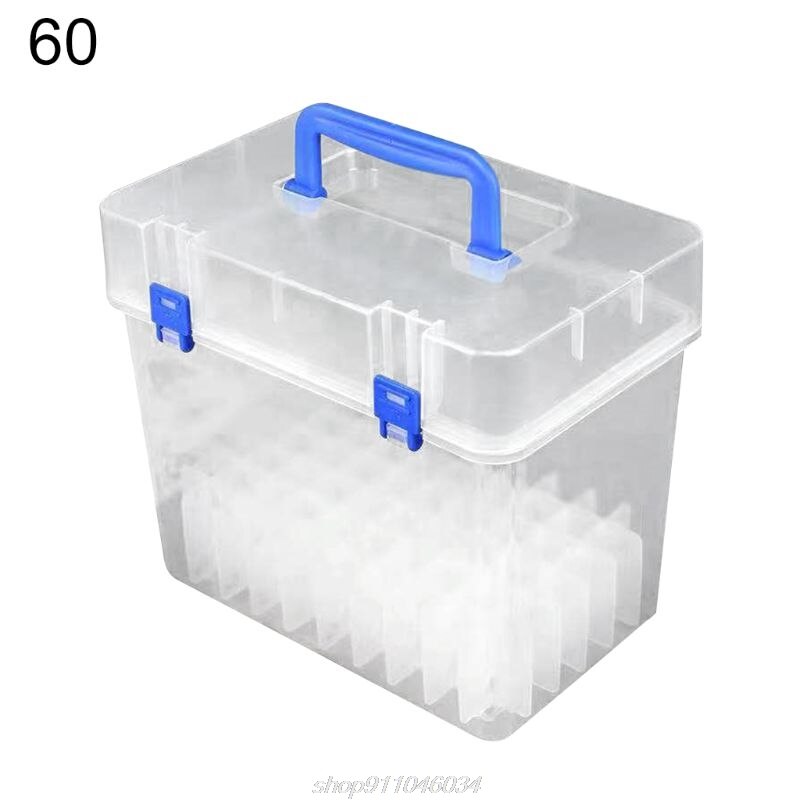 Transparent Marker Pens Storage Box Container Art Craft Tray Office Desk Organizor Home School Students Study M08 21: 02