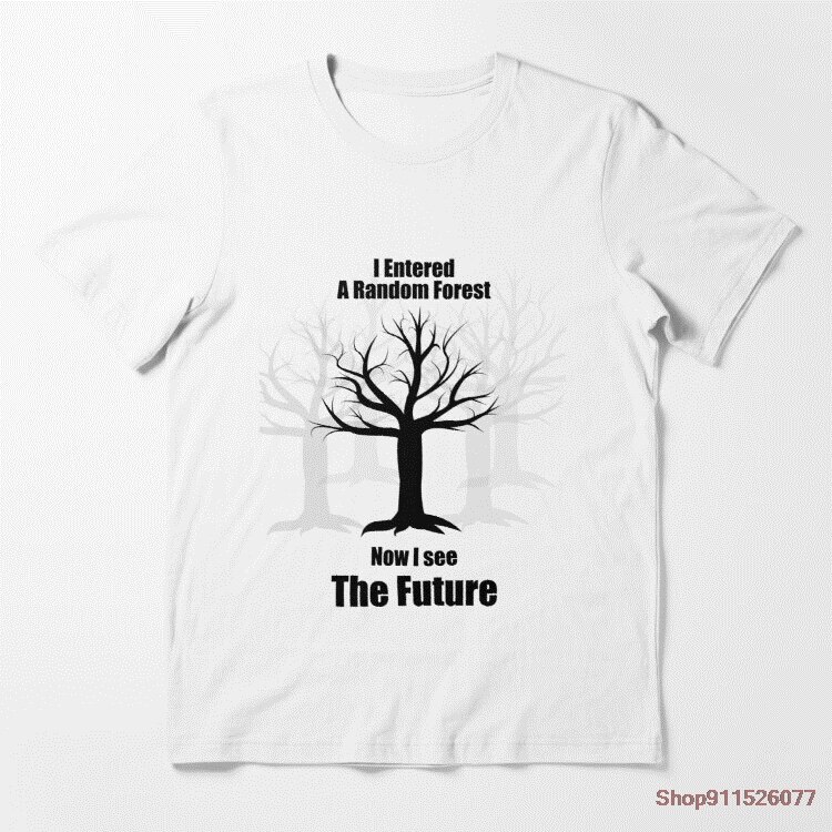 Random Forest Machine Learning See The Future Men's Short-Sleeve Heavyweight Workwear Pocket T-Shirt