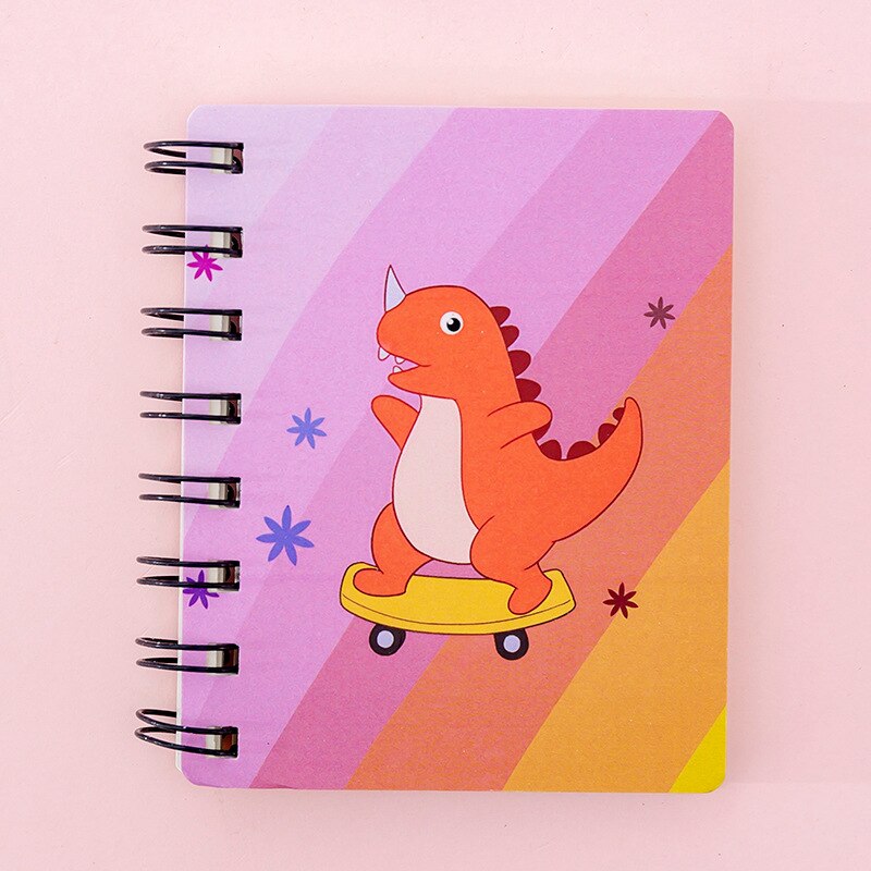 Kawaii planet ringbind skitsebog mini spiral notesbog  a7 dagsorden sød dagbog bog koreansk papirvarer skoleartikler