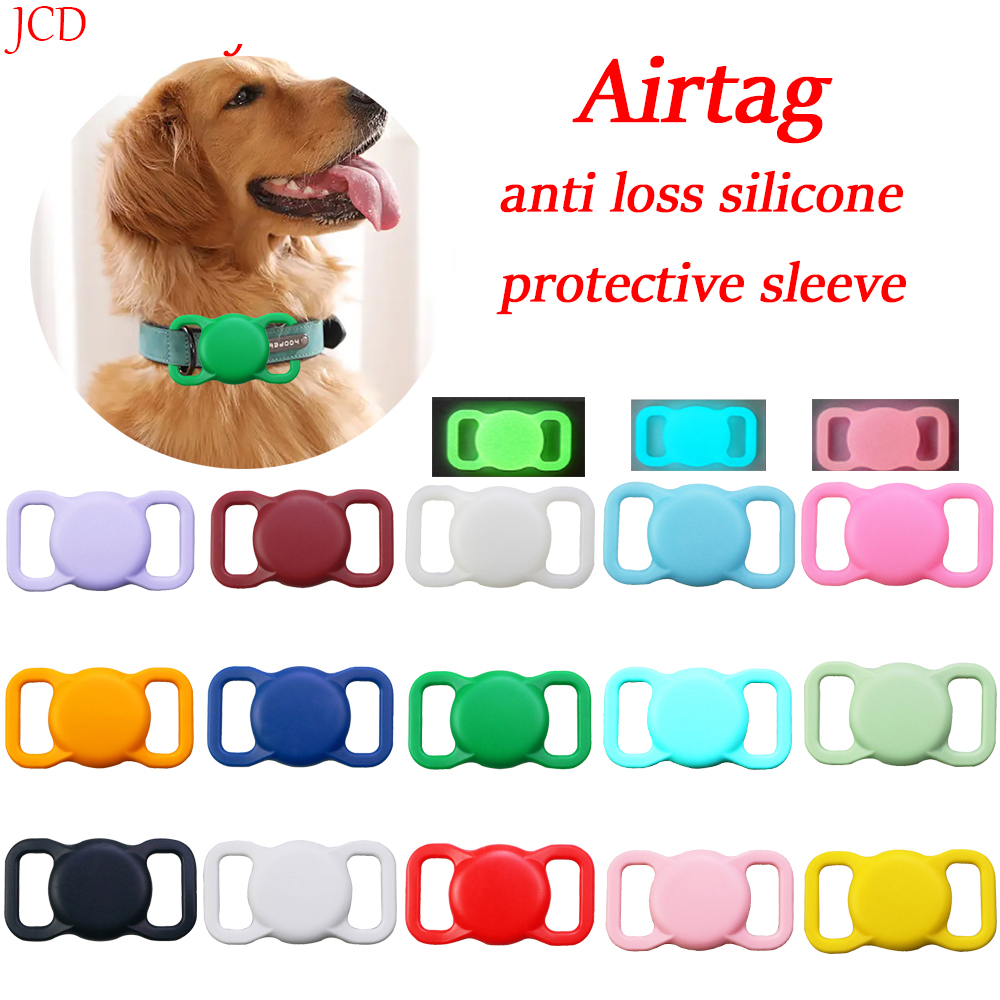 10 Stuks Voor Apple Airtag Case Hond Cat Collar Gps Finder Kleurrijke Lichtgevende Beschermende Siliconen Case Voor Apple Air Tag Tracker Case