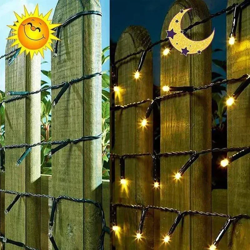 Solar- Schnur Licht Gebühr Garten Wasserdichte draussen Lampe 6V Girlande Für Weihnachten Weihnachten Party Dekoration