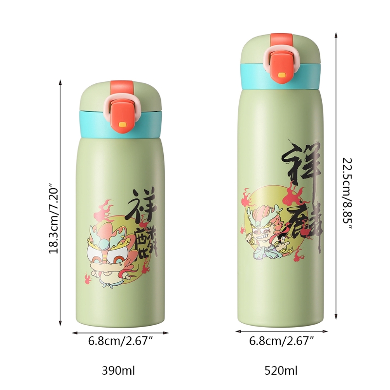 Bouteille Thermos de Style classique chinois, couvercle à rebond, tasse à thé en acier inoxydable, bouteilles d&#39;eau pour bureau maison école PXPC
