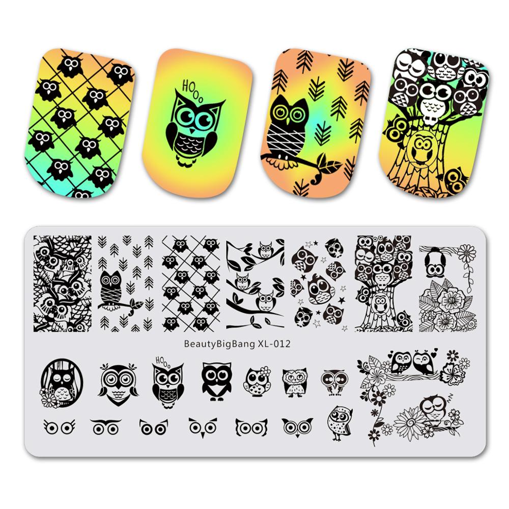 BeautyBigBang Stamping Plates 6*12cm Summer Flower Butterfly Nail Mold Accessories Plate Rectangle Nail Art Template BBB XL-011: 12