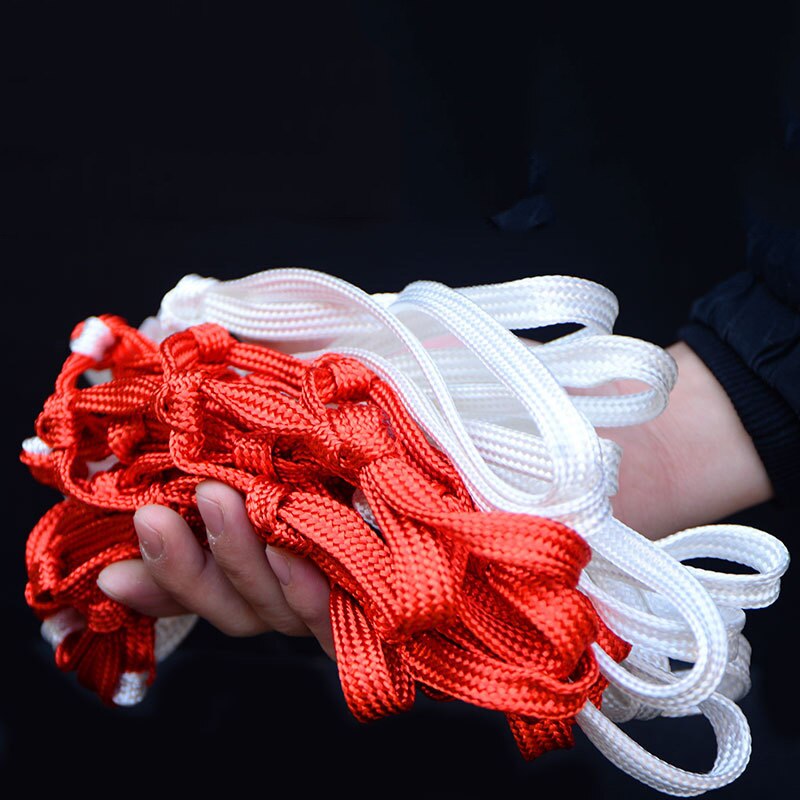 Standard Basketball Net Durable Nylon Thick Thread Three Color Universal Basketball Net Mesh Replacement Basketball Basket Net