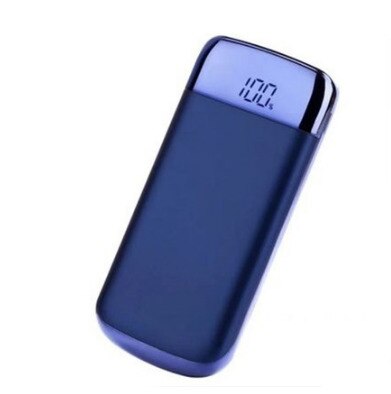 Realy 30000mah Power Bank External Battery PoverBank 2 USB LCD Powerbank Portable Mobile phone Charger for Xiaomi MI iphone X: blue